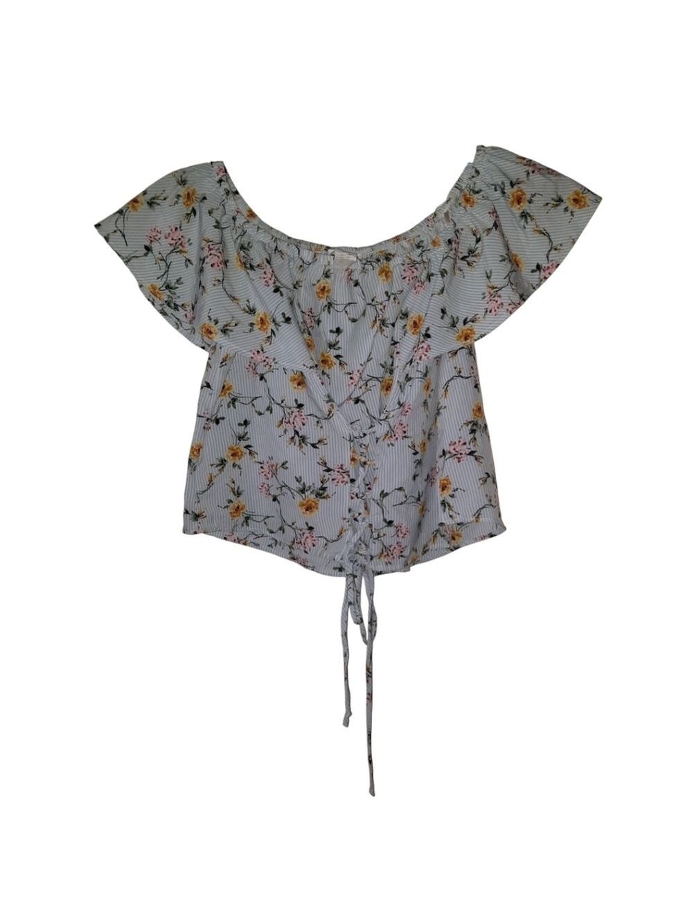 Miley & Molly Off The Shoulder Cropped Top Large